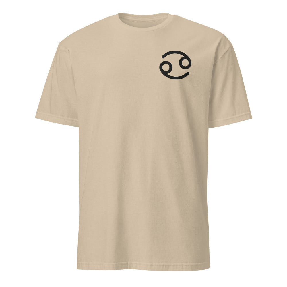 Cancer Zodiac Embroidered TShirt - Sand Color - https://ascensionemporium.net